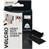 VELCRO Brand 2 strisce adesive nere adesive, 50 mm x 100 mm, a strappo, autoadesive, industriali, extra forti, resistenti, perfette per casa, ufficio e garage