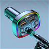 Trasmettitore FM Bluetooth con doppia ricarica USB con adattatore colore RGB