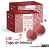 Gusta 130 Capsule Gusta Compatibili con Sistema Bialetti, Alluminio, 100% Riciclabili
