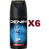 Denim 6 PZ DENIM ORIGINAL DEODORANTE SPRAY 150ML DEO BODY 24H