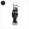 Santa Muerte Nera 20 cm Statua in Resina Dipinta a Mano Decorativa