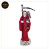 Santa Muerte Rossa 20 cm Statua in Resina Dipinta a Mano Decorativa