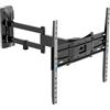 Meliconi SPACE SYSTEM FULLMOTION 400, Supporto TV Parete Doppia Rotazione | Staffa con braccio per TV da 40 a 82, VESA 200-300-400, Portata 30 Kg, Tasselli Fischer, Made in Italy, Nero