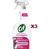 CIF 3 PZ CIF SPRAY ATTIVO CON CANDEGGINA 100% IGIENIZZANTE SBIANCANTE LAVANDA 650ML