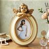 Cornice Portafoto Vintage Retrò con Angelo, Piccola E Decorativa, Ideale per Lo