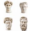 Set Di 4 Vasi In Resina Con Busto In Stile Antico, Vaso Da Tavolo Con Busto