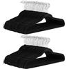 Amazon Basics Gruccia in velluto con portapantaloni 100 pezzi Nero