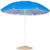 FORA Ombrellone da spiaggia con protezione UV 150 cm - Parasole pieghevole con 8 pannelli in nylon, interno argento, altezza regolabile, custodia da trasporto con tracolla (blu)