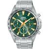 Lorus Orologio cronografo solare Lorus da uomo, 44 mm, acciaio inox RZ505AX9