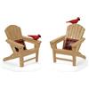 Department 56 Village Collection Accessories - Set di statuette con sedie Adirondack con cardinali, 5,8 cm, multicolore