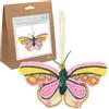 Trimits Kit di decorazione in feltro - Farfalla con perline (12,5 x 6,5 cm) con forme in feltro pretagliate, imbottitura, filo, paillettes, perline, aghi, nastro e istruzioni