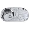 Edesa | Lavello sopra piano | Modello K2 SE 84 1C1E REVERSIBILE | Lavello da incasso | 1 secchio rotondo | Lavello da cucina con Ecurrier | Con foro per rubinetto | Larghezza 45 cm