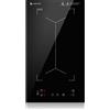 PIASTRA INDUZIONE 2 FUOCHI PIANO COTTURA FLEX ZONE 9 LIVELLI ELETTRONICA 3000W