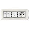 ELETTROCANALI Placca placchetta per interruttore elettrico 7 Posti - Cornice Bianca ECL2987TWH