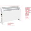 ✔️ TERMOCONVETTORE STUFA STUFETTA ELETTRICA A PAVIMENTO W 750 1250 2000 watt amb