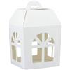 PuntoCasaStore 20 lanterne scatole bomboniere cartone pieghevole bianco 10x10x13 cm