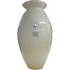 CRISTALLERIA ITALIA VASO CRISTALLO 33 cm COLOR AMBRA- CRISTALLERIA ITALIA