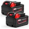 Does not apply 2 confezioni di batterie Li ion 5,5 Ah per Milwaukee M18 compatibili con