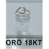 Anello in oro bianco 750 18 carati lucido e satinato grammi 1,8 misura 17 +025