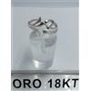 Anello in oro bianco 750 18 kt carati lucido grammi 2,6 misura 17 donna +225