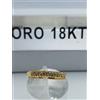 Anello in oro giallo 750 18 carati con pietre bianche gr. 1,7 misura 13 +2500