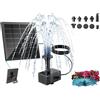NO BRAND Fontana Solare Kit Fontana Laghetto Pannello Solare 10 Ugelli Pompa Acqua