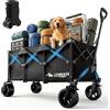 LEWANJA Carrello 140Lt Robusto Pieghevole Da Giardino Campeggio Spiaggia, Portata 130Kg