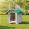 Cuccia da Esterno Impermeabile Cuccia in Plastica Rialzata per Cani, Giardino,