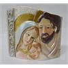 PuntoCasaStore 1 pz icona in resina | icona curva sacra famiglia colorata 5,5 x 5,5 | bombonier