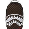 Sprayground ZAINO SPRAYGROUND BROWN AND CREAM DRIP CHECK SHARK ORIGINALE