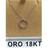Collana in oro bianco 750 18 carati diamanti carati 0,04 con garanzia G-VS +2350