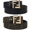 Fendi Men's Reversible FF Buckle Belt (Black/Brown) 7C0488 AFF2 153766154 [U]
