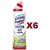 LYSOFORM 6 PZ LYSOFORM WC GEL TUTTO IN 1LIME CONTRO IL CALCARE 750ML RIMUOVE GERMI