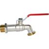 BOUTTE Boutt 2105241 R180 - Rubinetto da giardino in ottone, 1/4 di giro, 20 x 27, presa rubinetto 20 x 27