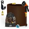 VOUNOT® Tubo Irrigazione Estensibile 30m, Tubo Flessibile da Giardino con Pistola a Spruzzo d'Acqua 10 Funzioni, Connettore in Ottone 1/2 e 3/4 e Gancio e Organizer Inclusi, Arancione