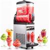 VEVOR Macchina per Bevande Ghiacciate Commerciale, Macchina per Bevande Fredde da 15 Litri Drink Frullati Margarita in Acciaio Inox, Frullatore per Slush per Feste Ristoranti, Caffetterie, Bar