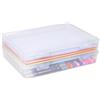 Carehabi 2 Pack Organizzatore Multiuso in Plastica con Chiusura a Chiave, Contenitore Trasparente per Categorie, Organizzatore di Archivi Cartacei A4 per Forniture d'ufficio, Giocattoli, Artigianato