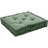 ED ENJOY HOME Cuscino da pavimento con maniglia, 50 x 50 cm, verde argilla, 100% cotone, imbottitura 100% cotone riciclato, imbottito per garantire un buon vestito, collezione Panama, Enjoy Home