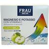 FRAU, Magnesio e Potassio, Integratore Alimentare con Vitamina C, Riduzione Stanchezza e Affaticamento, Funzione Muscolare, Senza Glutine e Lattosio, Gusto Mela, 40 bustine