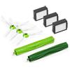 iRobot 3 filtri High Efficiency | 3 spazzole puliscibordi, 1 set in gomma multi-superficie, parti originali, plastica, verde, compatibile Roomba serie i,j,e