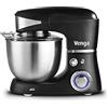 Venga! Impastatrice Planetaria, Ciotola Inox 5 Litri, 4 Accessori e Ricettario, 1000 W, Nera, VG M 3014