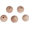 Rayher 6251900 - Sfere di legno grezzo, semiforate, diametro 20 mm, semi forate, SB-Bt