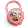 Beltrami Portaciuccio bimba Beltrami rosa con placca in argento laminato