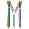W WIDMANN MILANO Party Fashion - Bretelle arcobaleno | Regolabile in taglia, accessorio per costumi per il Christopher Street Day, il Gay Pride, il Carnevale e feste a tema
