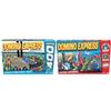 GOLIATH Crazy Race - Set di 2 Giochi: Domino Express Track Creator + Ultra Power - Gioco di Costruzioni - Corse di Domino - Diventa il Re della Cascata - Per giocare da solo, con la famiglia o gli amici - 1+