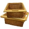 MONSTERSHOP Cestelli Estraibili in Vimini per Cucina Cassetti Organizzazione Credenza Cesto