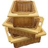 MONSTERSHOP Cestelli Estraibili in Vimini per Cucina Cassetti Credenza Cesto in Vimini con
