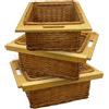 MONSTERSHOP Cestelli Estraibili in Vimini per Cucina Cassetti Organizzazione Credenza Cesto
