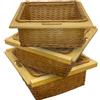 MONSTERSHOP Cestelli Estraibili in Vimini per Cucina Cassetti Organizzazione Credenza Cesto