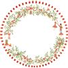 Givi Sottopiatti Rossi Christmas Vintage in Cartoncino 33 cm 6pz - Givi - Natale